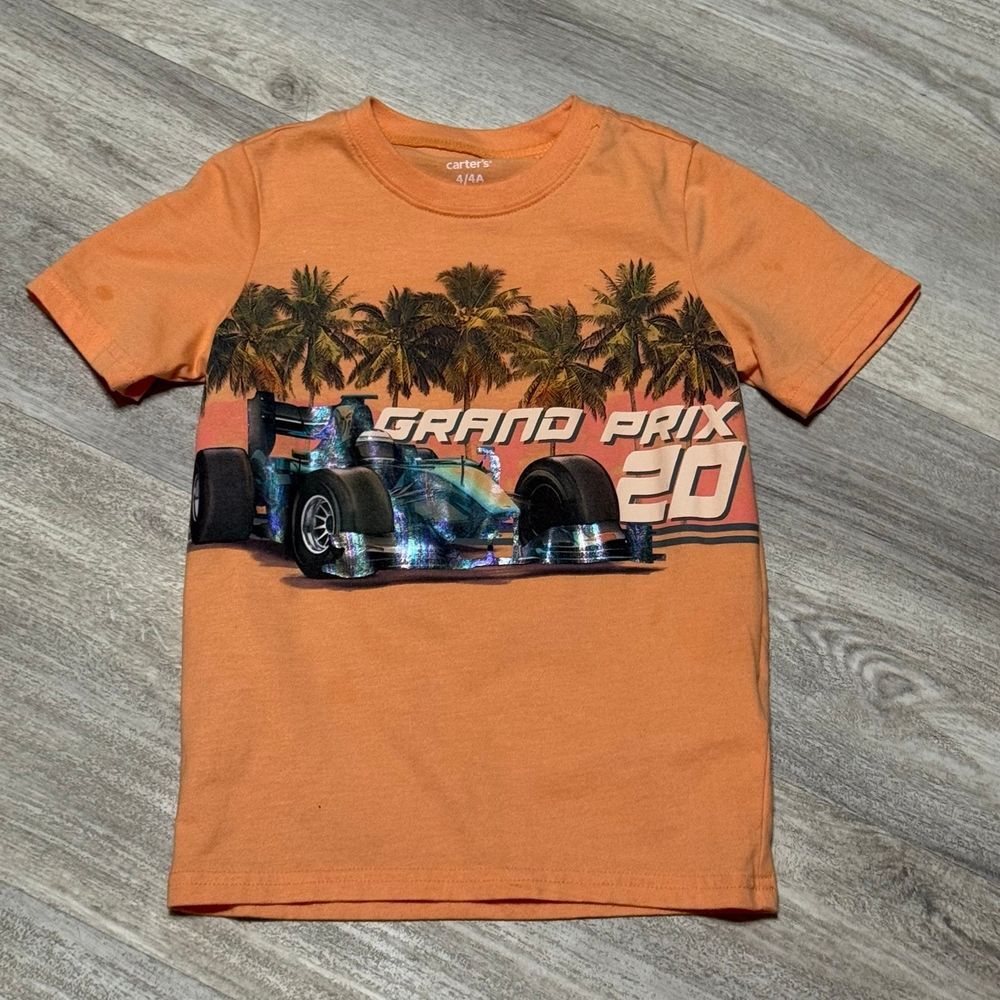 Carters size4 kids racing shirt